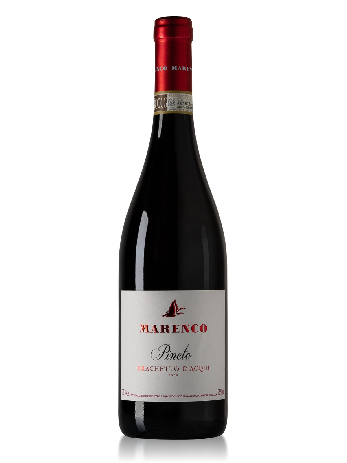 Pineto Brachetto d'Acqui sfondo bianco verticale