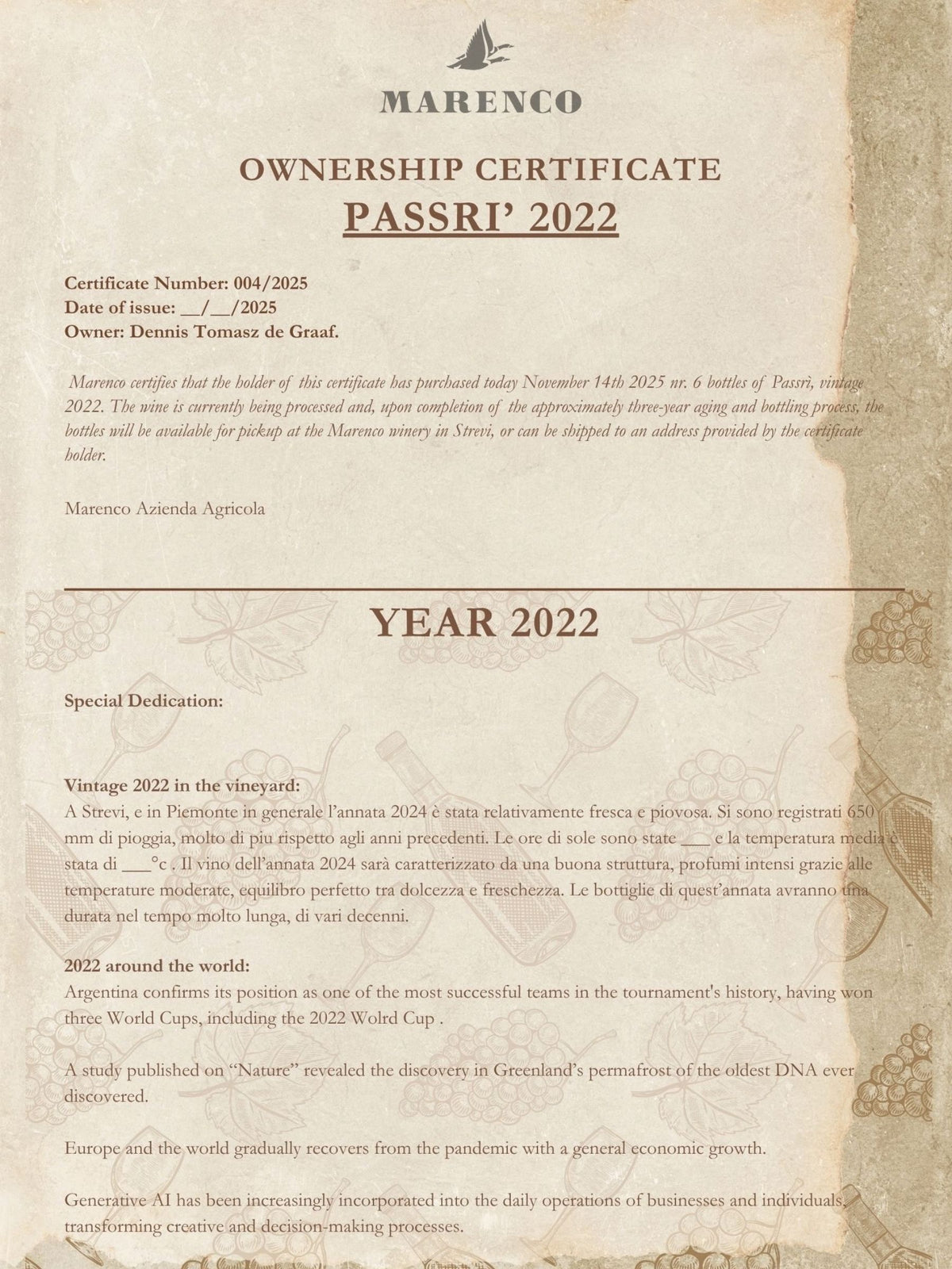 Passrì En Primeur
